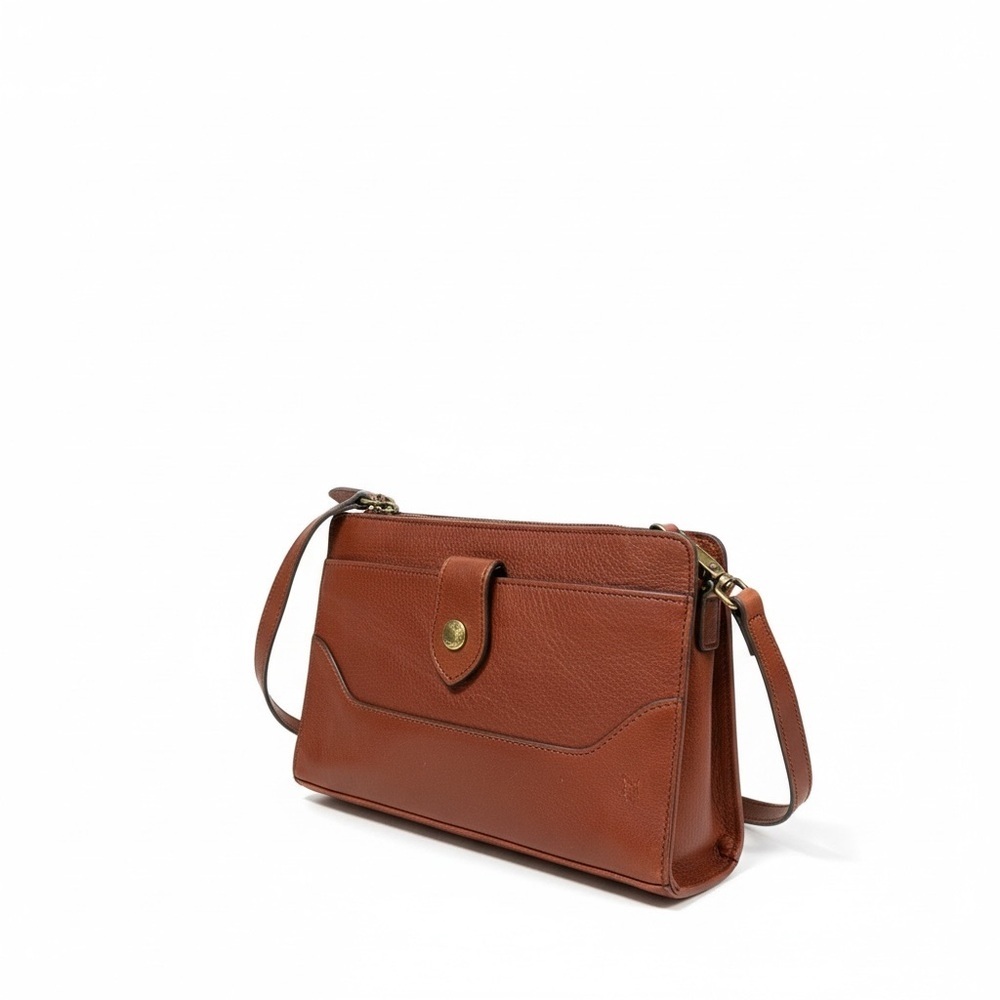 Fyre Chic Tan Leather Crossbody Bag